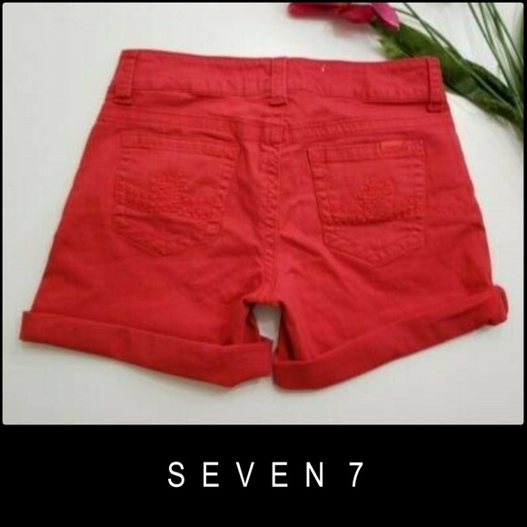 Seven 7 Woman Flat Front Folded Hem Stretch Short - Picture 7 of 8